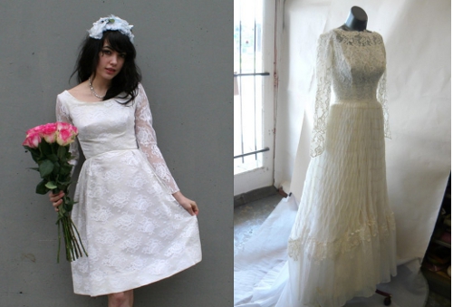 1960s-vintage-wedding-dress-picture 1960s vintage wedding dress picture