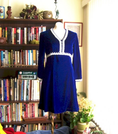 blue_dress_etsy blue vintage dress etsy