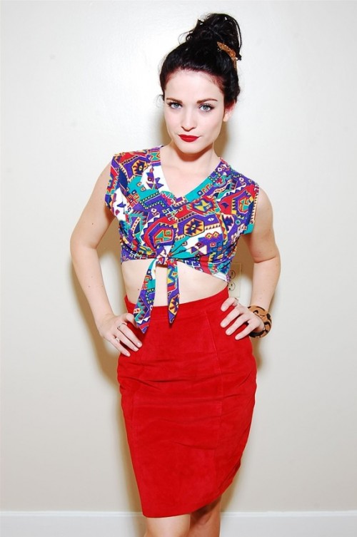 vintage crop tie tops vintage crop tie tops