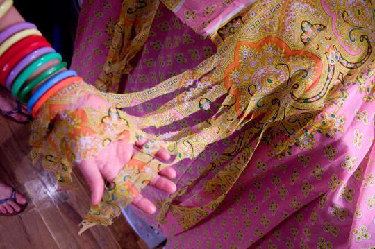 De Clutter Thrift Store Finds cut up bits of vintage fabric