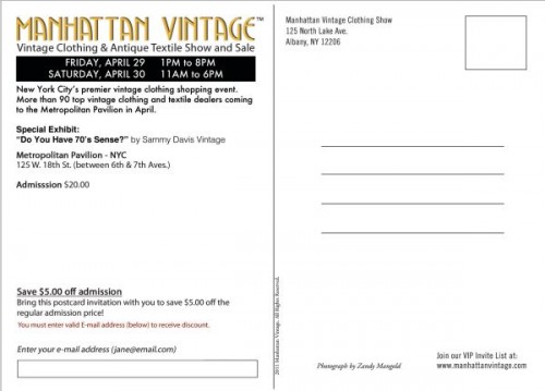 manhattan vintage show flyer