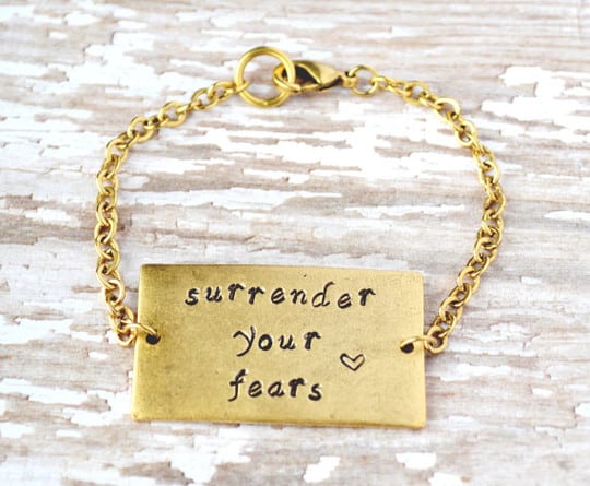 surrender-your-fears-etsy surrender your fears bracelet from etsy
