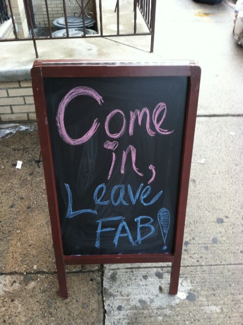 use a chalkboard outside vintage store chalkboard display